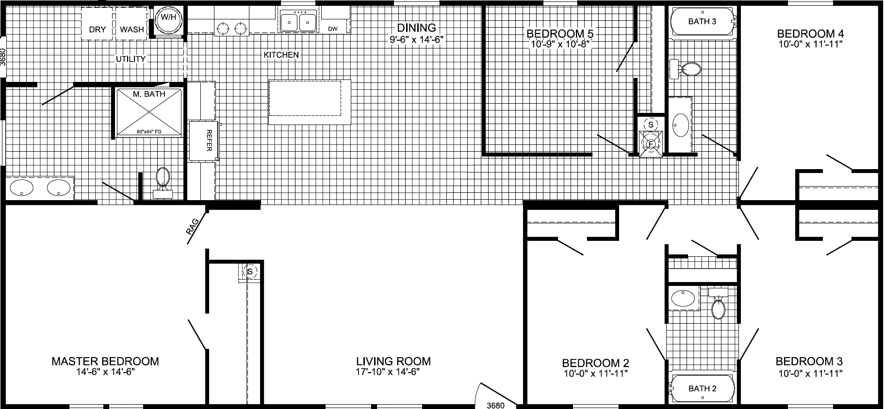 The messi floor plan home features