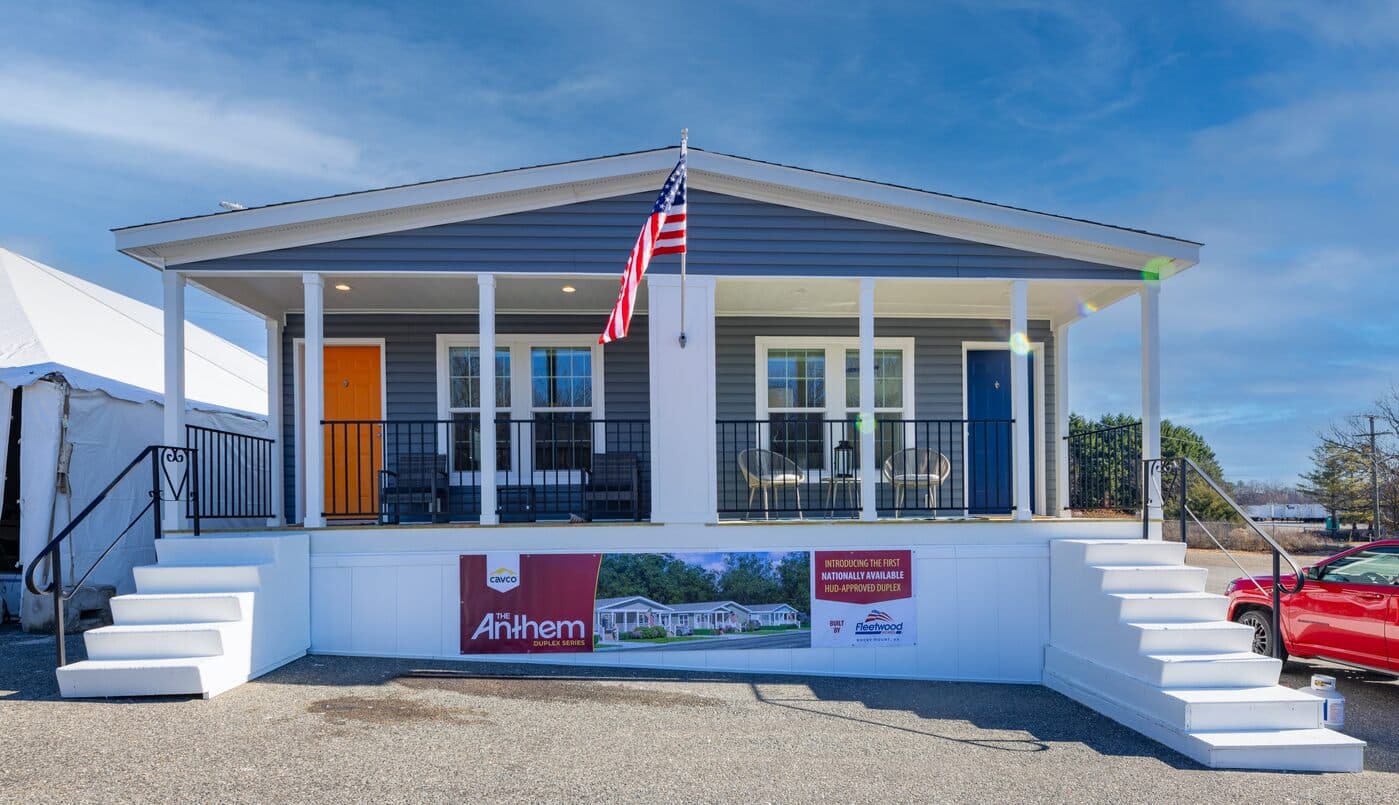 Cumberland duplex elevation and exterior home features