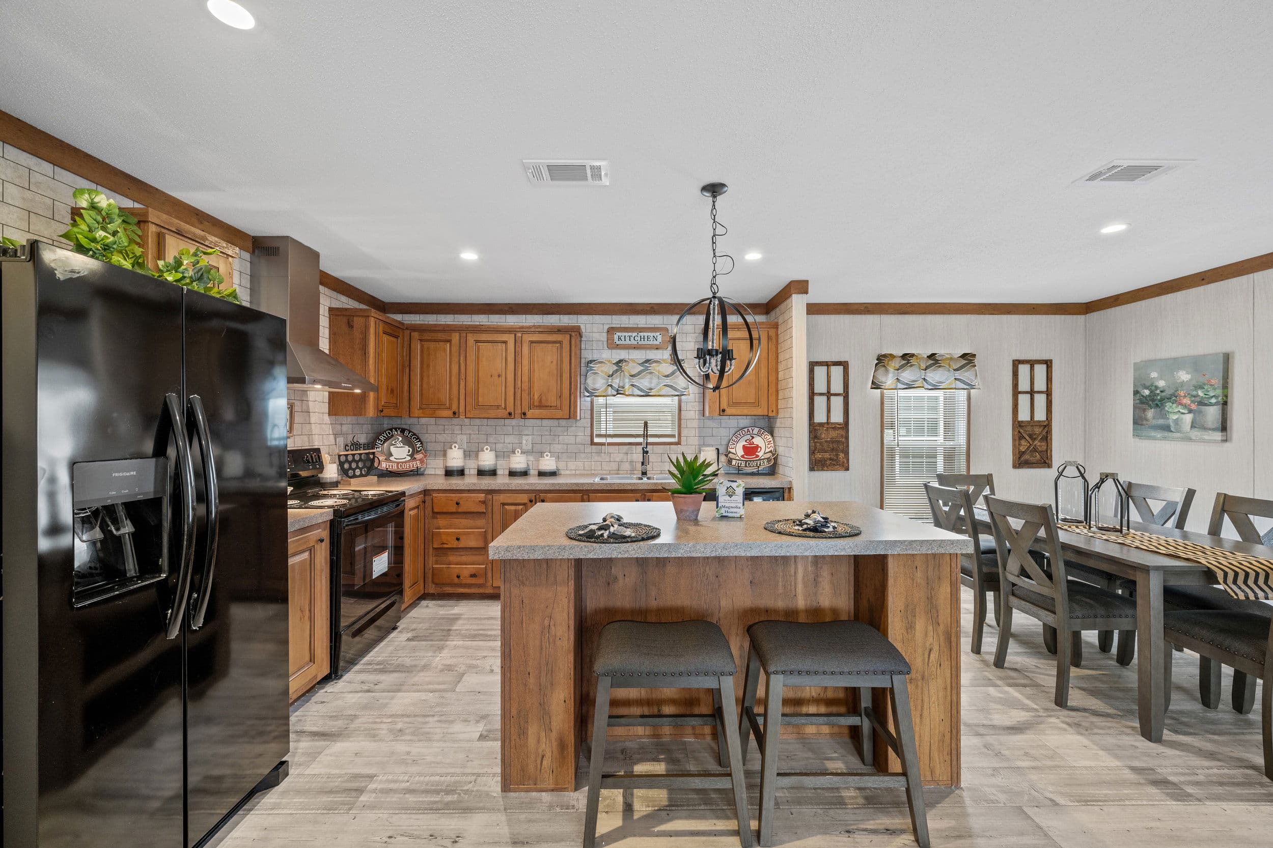 The telford hero and kitchen home features